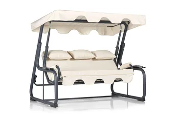 Jaudling 3-sits Hammock med Tak - Grå - Utemöbler & utemiljö - Utesoffa - Hammock