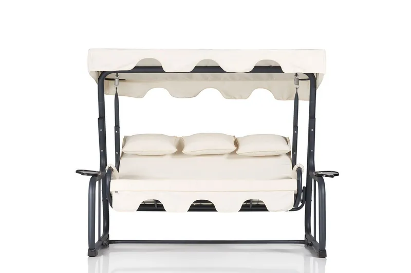 Jaudling 3-sits Hammock med Tak - Grå - Utemöbler & utemiljö - Utesoffa - Hammock