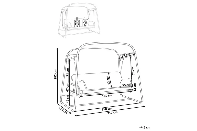 Hammock Marsciano - Mörkgrå - Utemöbler & utemiljö - Utesoffa - Hammock