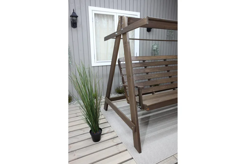 Pelle 3-sits Hammock utan tak - Brun - Utemöbler & utemiljö - Utesoffa - Hammock