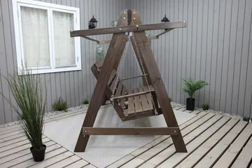 Pelle 3-sits Hammock utan tak - Brun - Utemöbler & utemiljö - Utesoffa - Hammock