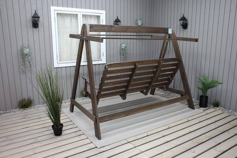 Pelle 3-sits Hammock utan tak - Brun - Utemöbler & utemiljö - Utesoffa - Hammock