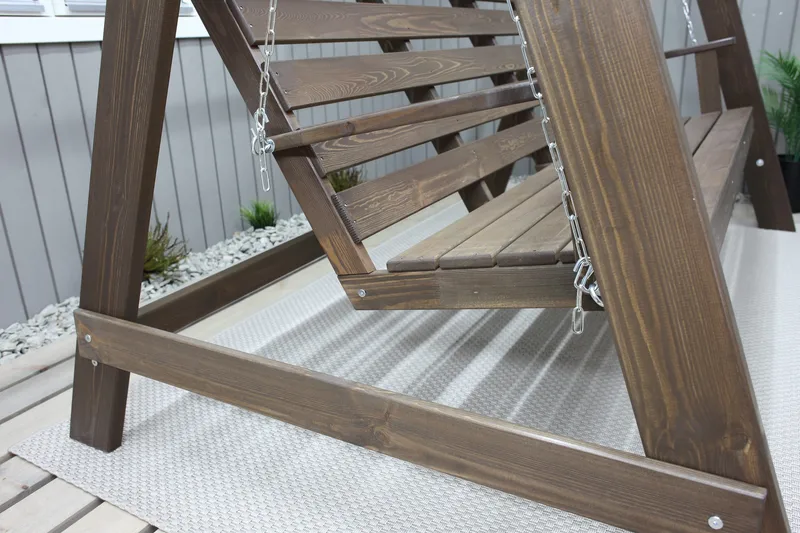 Pelle 3-sits Hammock utan tak - Brun - Utemöbler & utemiljö - Utesoffa - Hammock