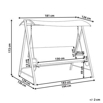 Hammock utomhus Bonagia Stål - Grå/Brun - Utemöbler & utemiljö - Utesoffa - Hammock