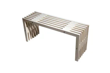 Hillerstorp EcoFurn Bänk Utomhus 100 cm Furu vit oljad