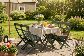 Landet liten soffa utomhus 110x60x89 cm - Träsoffa akacia - Grön - Utemöbler & utemiljö - Utesoffa - Trädgårdssoffa