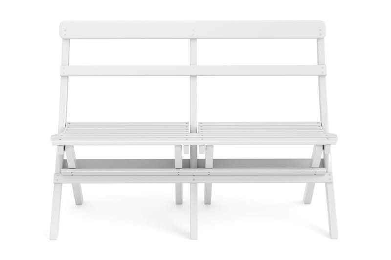 Landet liten soffa utomhus 110x60x89 cm - Träsoffa akacia - Vit - Utemöbler & utemiljö - Utesoffa - Trädgårdssoffa