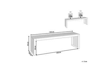 Set med 2 trädgårdsbänkar Sulzano - Utemöbler & utemiljö - Utesoffa - Trädgårdsbänk & utebänk