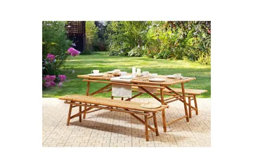 Set med 2 trädgårdsbänkar Tindari - Utemöbler & utemiljö - Utesoffa - Trädgårdsbänk & utebänk