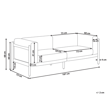 Soffa utomhus 2-Sits Ferretti - Grå/Beige - Utemöbler & utemiljö - Utesoffa