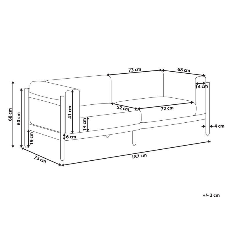 Soffa utomhus 2-Sits Ferretti - Grå/Beige - Utemöbler & utemiljö - Utesoffa
