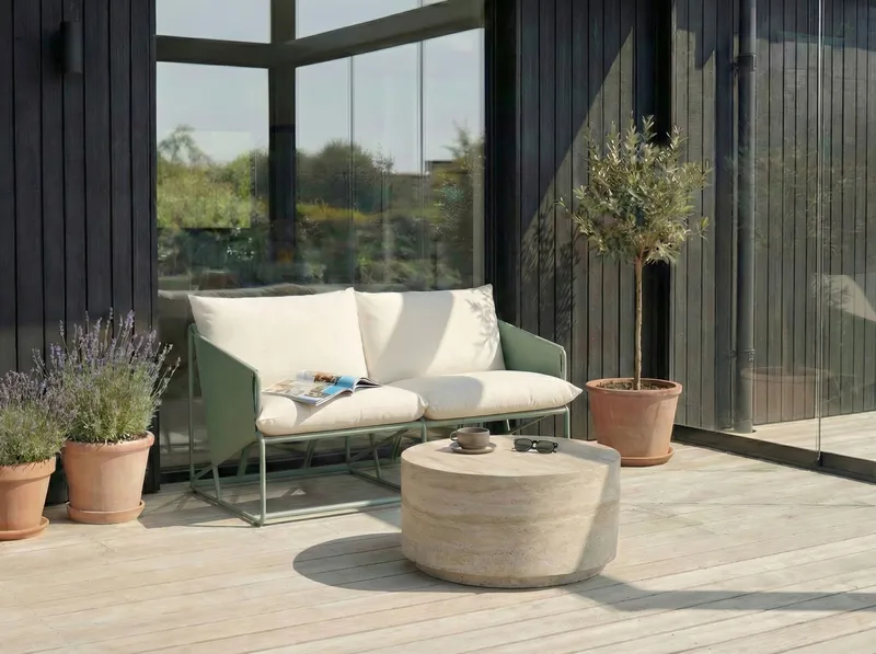 Soffa utomhus 2-Sits Ponte - Grön/Beige - Utemöbler & utemiljö - Utesoffa