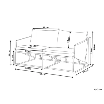 Soffa utomhus 2-Sits Ponte - Grå - Utemöbler & utemiljö - Utesoffa