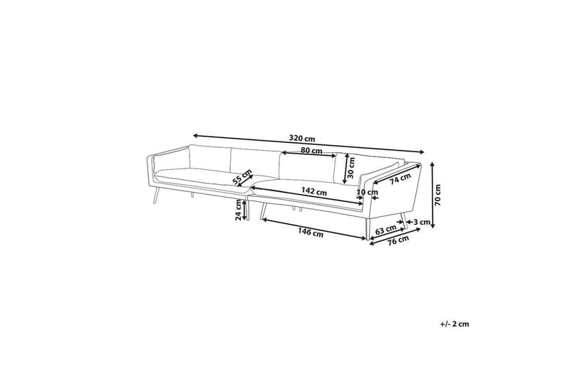 Stor soffa Loretello Grå - Grå - Utemöbler & utemiljö - Utesoffa - Trädgårdssoffa