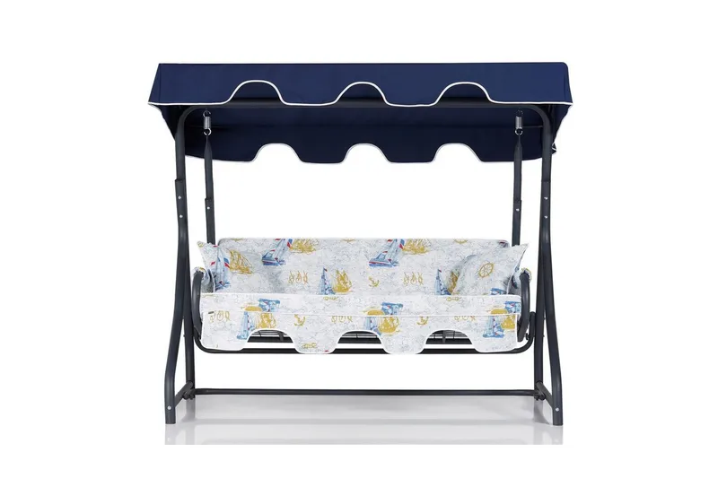Trädgårds Trippel Gungstol Colomieuan Blå / Vit, Multifärgad