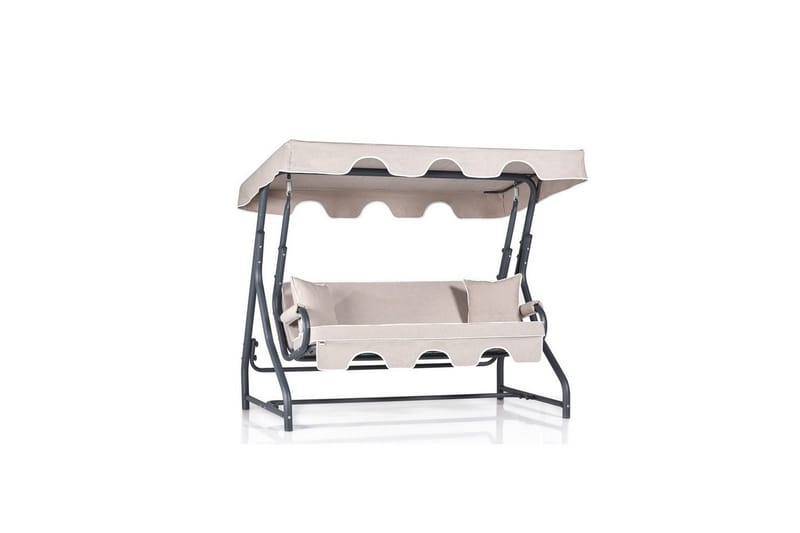 Trädgårds Trippel Gungstol Colomieuan Grädde / Svart, Grädde / Svart