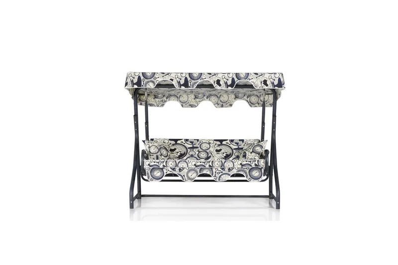 Trädgårds Trippel Gungstol Colomieuan Svart / Grädde - Svart / Grädde - Utemöbler & utemiljö - Utesoffa - Hängsoffa