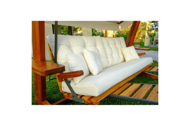 Trädgårds Trippel Gungstol Dasina Natur / Beige - Natur / Beige - Utemöbler & utemiljö - Utesoffa - Hängsoffa