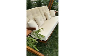 Trädgårds Trippel Gungstol Dasina Natur / Beige - Natur / Beige - Utemöbler & utemiljö - Utesoffa - Hängsoffa