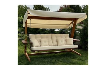 Trädgårds Trippel Gungstol Dasina Natur / Beige - Natur / Beige - Utemöbler & utemiljö - Utesoffa - Hängsoffa