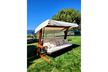 Trädgårds Trippel Gungstol Dasina Natur / Beige - Natur / Beige - Utemöbler & utemiljö - Utesoffa - Hängsoffa