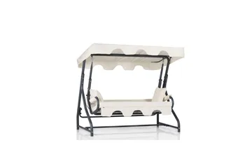 Trädgårds Trippel Gungstol Gowanda (200 x 165 x 110 cm) Vit - Vit - Utemöbler & utemiljö - Utesoffa - Hammock