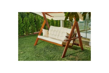 Trädgårds Trippel Gungstol Hazim Natur / Beige - Natur/Beige - Utemöbler & utemiljö - Utesoffa - Hängsoffa