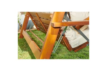 Trädgårds Trippel Gungstol Hazim Natur / Beige - Natur/Beige - Utemöbler & utemiljö - Utesoffa - Hängsoffa