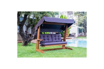 Trädgårds Trippel Gungstol Viva Antracit - Antracit, 220 x 100 x 175 cm - Utemöbler & utemiljö - Utesoffa - Hängsoffa