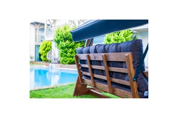 Trädgårds Trippel Gungstol Viva Antracit - Antracit, 220 x 100 x 175 cm - Utemöbler & utemiljö - Utesoffa - Hängsoffa