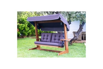 Trädgårds Trippel Gungstol Viva Antracit - Antracit, 220 x 100 x 175 cm - Utemöbler & utemiljö - Utesoffa - Hängsoffa