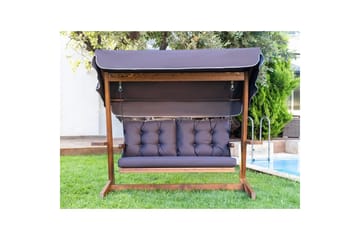 Trädgårds Trippel Gungstol Viva Antracit - Antracit, 220 x 100 x 175 cm - Utemöbler & utemiljö - Utesoffa - Hängsoffa