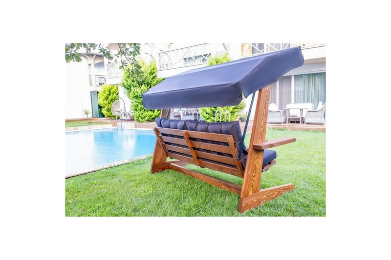 Trädgårds Trippel Gungstol Viva Antracit - Antracit, 237 x 100 x 175 cm - Utemöbler & utemiljö - Utesoffa - Hängsoffa