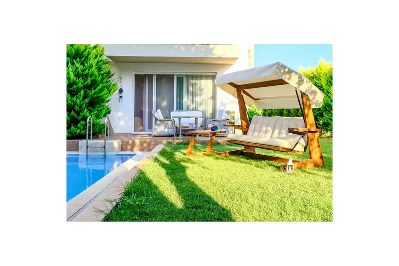 Trädgårds Trippel Gungstol Viva Beige - Beige, 237 x 100 x 175 cm - Utemöbler & utemiljö - Utesoffa - Hängsoffa