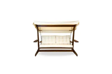 Trädgårds Trippel Gungstol Viva Beige - Beige, 237 x 100 x 175 cm - Utemöbler & utemiljö - Utesoffa - Hängsoffa