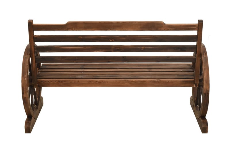 Trädgårdsbänk 112 cm massivt granträ - Brun - Trädgårdsbänk & utebänk