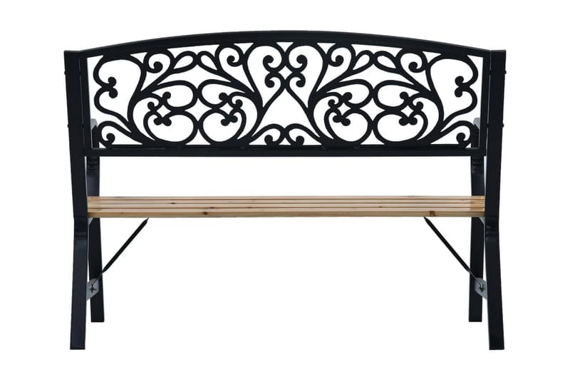 Trädgårdsbänk 120 cm trä - Svart - Trädgårdsbänk & utebänk