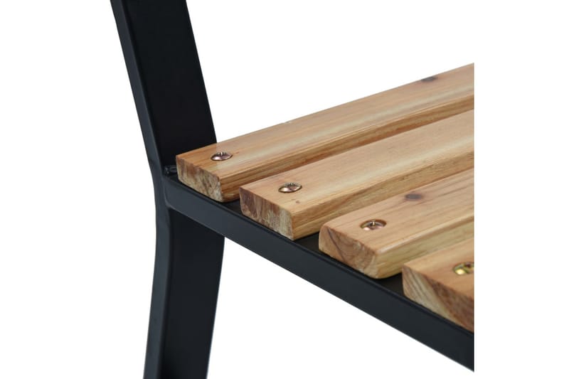 Trädgårdsbänk 120 cm trä - Svart - Trädgårdsbänk & utebänk