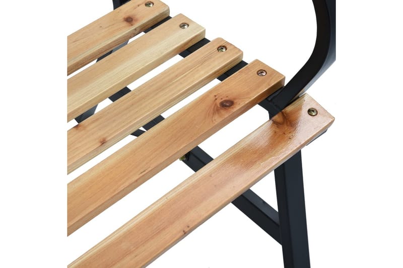Trädgårdsbänk 120 cm trä - Svart - Trädgårdsbänk & utebänk