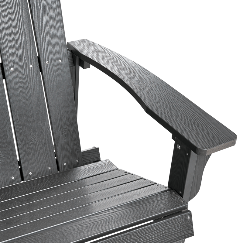 Trädgårdsbänk Adirondack 125 cm - Grå - Utemöbler & utemiljö - Utesoffa - Trädgårdsbänk & utebänk