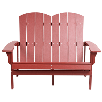 Trädgårdsbänk Adirondack 125 cm - Röd - Utemöbler & utemiljö - Utesoffa - Trädgårdsbänk & utebänk
