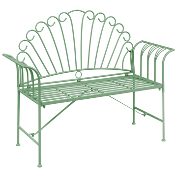 Trädgårdsbänk Cavinia 125 cm Järn - Grön - Utemöbler & utemiljö - Utesoffa - Trädgårdsbänk & utebänk