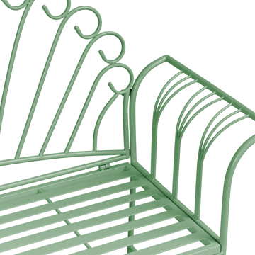 Trädgårdsbänk Cavinia 125 cm Järn - Grön - Utemöbler & utemiljö - Utesoffa - Trädgårdsbänk & utebänk