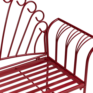 Trädgårdsbänk Cavinia 125 cm Järn - Röd - Utemöbler & utemiljö - Utesoffa - Trädgårdsbänk & utebänk