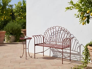 Trädgårdsbänk Cavinia 125 cm Järn - Röd - Utemöbler & utemiljö - Utesoffa - Trädgårdsbänk & utebänk