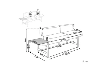 Trädgårdsbänk Giaveno - 210x65x84 cm - Utemöbler & utemiljö - Utesoffa - Trädgårdsbänk & utebänk