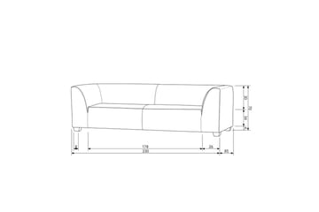 Trädgårdsbänk Hollandia - Grå, 3 Platser - Utemöbler & utemiljö - Utesoffa - Trädgårdsbänk & utebänk