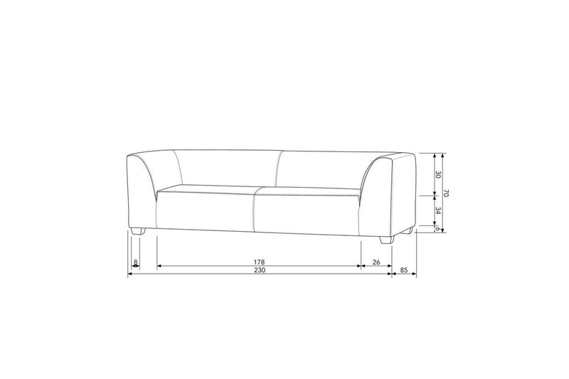 Trädgårdsbänk Hollandia - Grå, 3 Platser - Utemöbler & utemiljö - Utesoffa - Trädgårdsbänk & utebänk