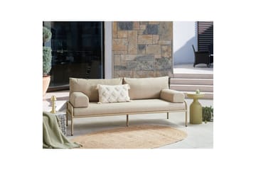 Trädgårdsbänk med dyna Solofra - Utemöbler & utemiljö - Utesoffa - Trädgårdssoffa