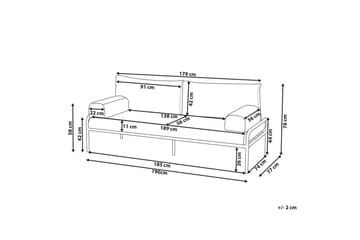 Trädgårdsbänk med dyna Solofra - Utemöbler & utemiljö - Utesoffa - Trädgårdssoffa